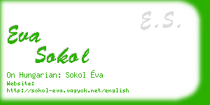 eva sokol business card